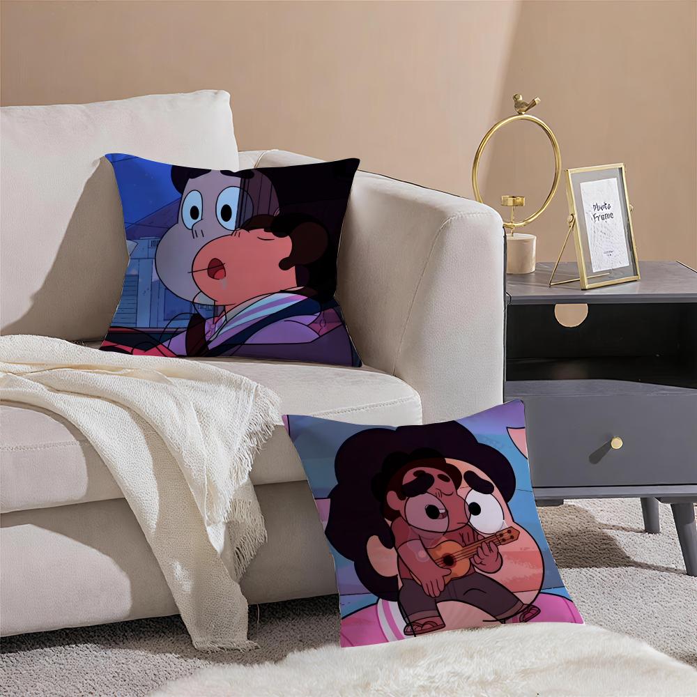 Cartoon Character S-Steven Universe Pillow Case Pattern Printed Pillowcase For Living Room Sofa Cushion Cover & Bedroom Decor