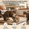 3/5/10PCS Rabbit Fur Ball Cat Toy 8cm Plush Catnip Interactive Chase Ball for Indoor Kitten Exercise Pet Accessories Daily Use