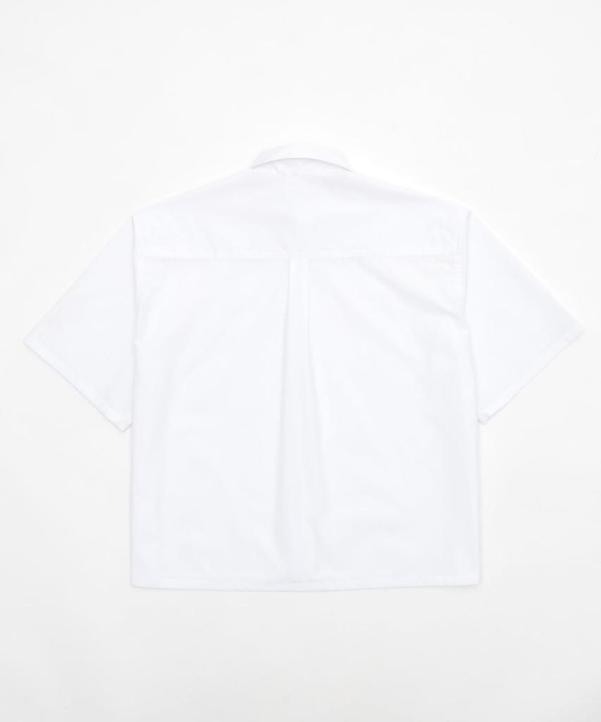 WEGO Short Sleeve Broadcloth Boxy Summer Simple Size M Men's Shirt, Shirt, Clothes, Style, White,