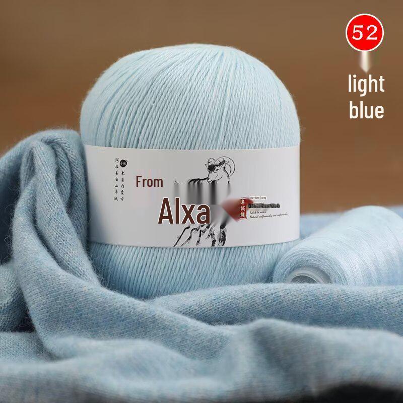 Hand-Knitted Medium-Thick Pure Cashmere Yarn Ball for DIY Projects - Perfect for Scarves and Gifts