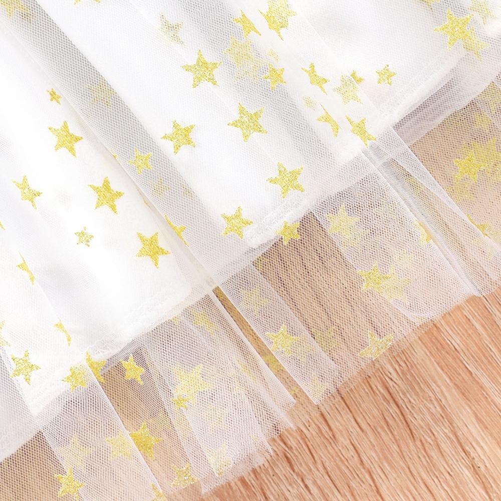 2-7Y Long-Sleeved Dress New Style Girls' Long-Sleeved Tiered Dress Christmas Dress with Bag