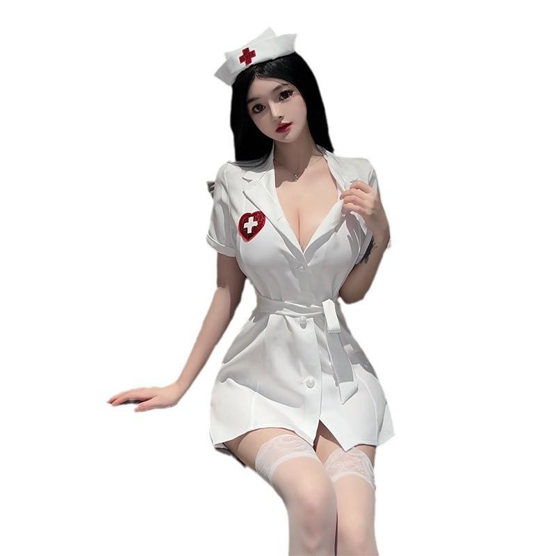 Sex Dessous Sexy Cosplay Spitze Pure Desire Bett Freie Krankenschwester Ausgehöhlter Anzug