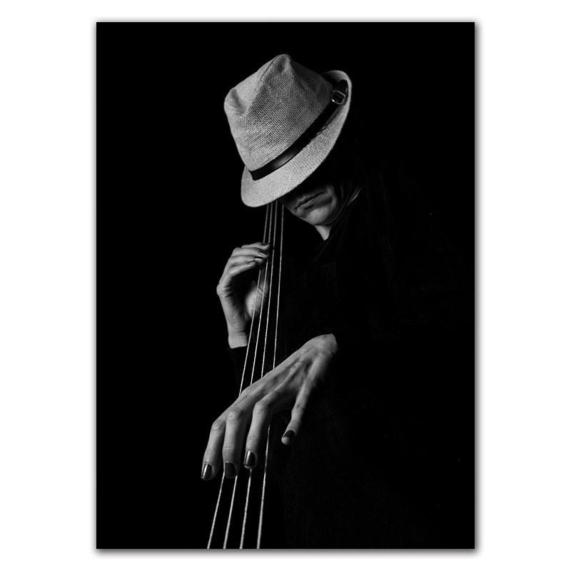 Music Black White Canvas Poster Wall Pictures Quote Art Prints For Living Room Modern Bedroom Wall Hanging Painting HD2743
