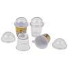 10pcs Mini Cup with Dome Lid DollHouse Popcorn Ice Cream Jewelry Accessory DIY Charms Plastic Cups Miniature