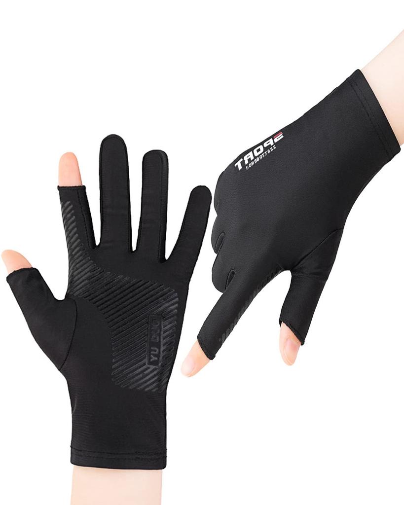 YFFSFDC Fishing Gloves, 2 Fingers, UV Protection, Sun Protection, Breathable,