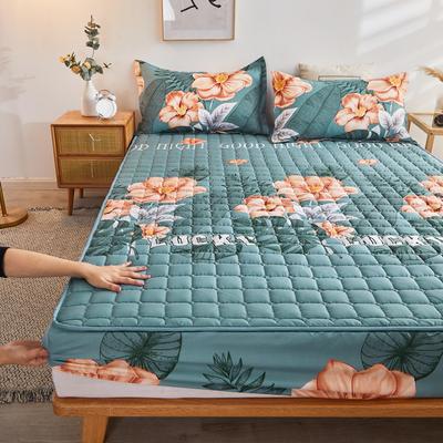 Mattress Cover Thick Quilted Fitted Bed Sheet Fashion Printed Bedding Non-slip Sheet Dust Cover
