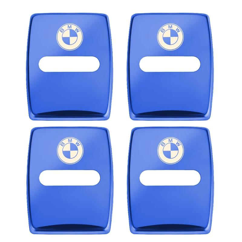 4Pcs Car Door Lock Protective Cover Stickers For BMW X1 X4 M6 X2 X5 X6 M3 M4 M6 GT M2 M5 1 2 3 5 6 Series E60 E46 E80 E92 G30