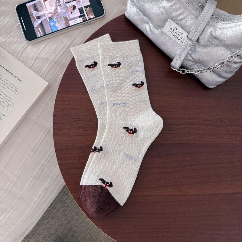 Socken Kinder Sommer Leicht Baumwolle Mittellang Ohne Naht, Atmungsaktiv und Niedlich Cartoon-Stil Frottee Socken