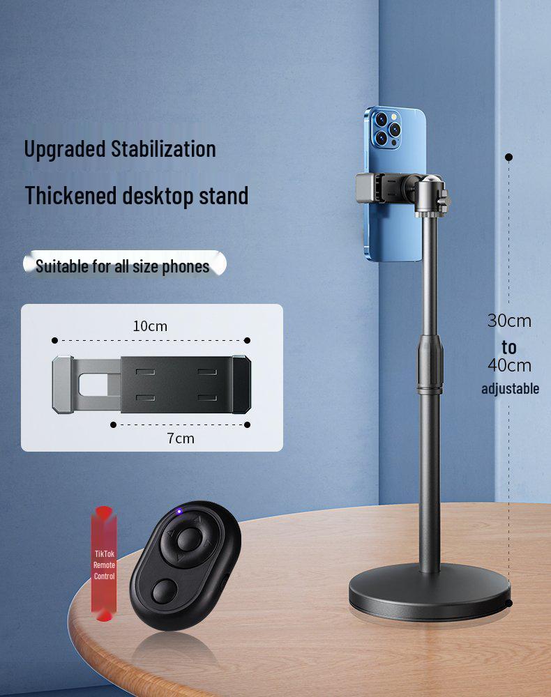 2024 Stolní držák na telefon pro živé vysílání a fotografování z nadhledu - Kompatibilní s Douyin a dalšími