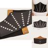 Stylish Elastic Faux Leather Waist Belt With Large Rhinestone Buckle For Dresses