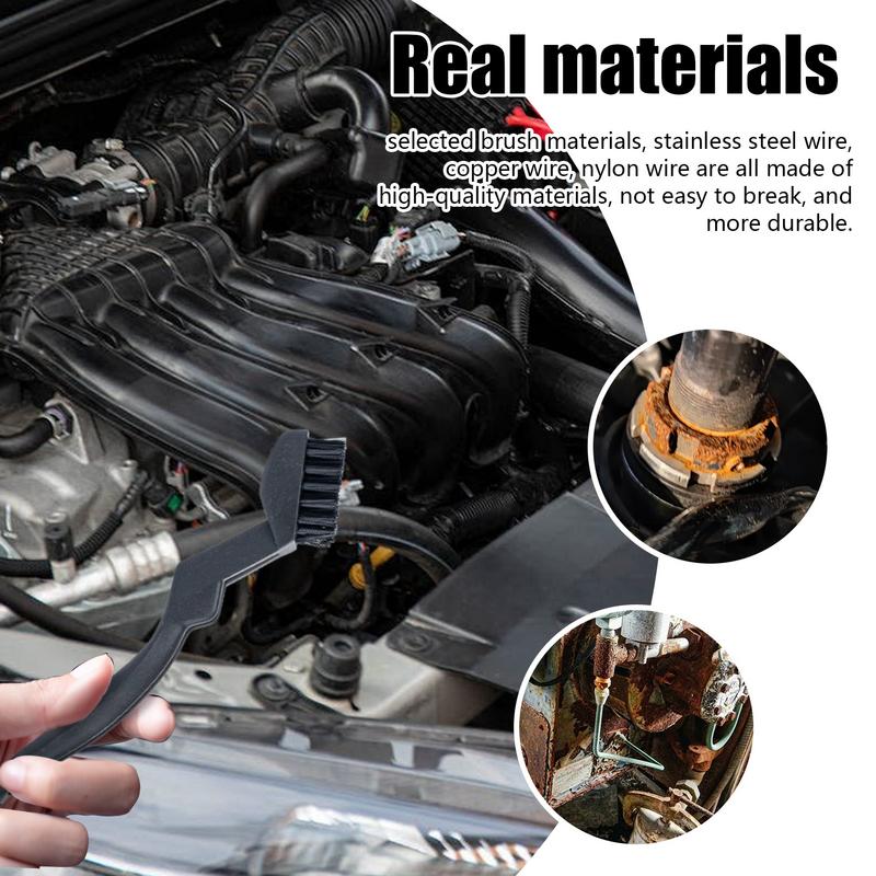 Wire Brush Set Curved Handle Brush Set For Cleaning Welding Slag And Rust Removal Industrial Scrubbing Brush