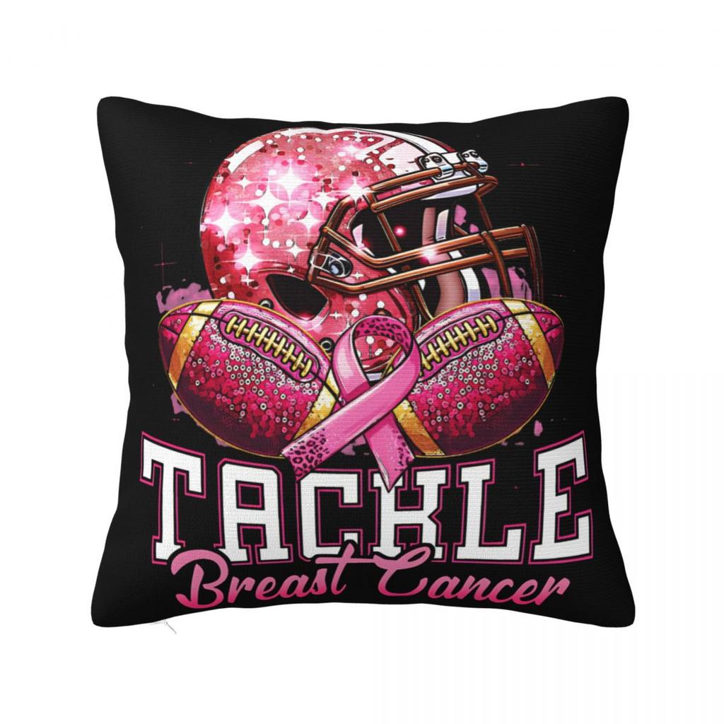 Women Breast Cancer Warrior I Am The Storm Pillow Case Cushion Covers Vintage Decorative Throw Pillow Case Cover for Seat