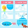 Tummy Time Water Mat for Baby Boy Girl PVC Inflatable Play Mat with Mirror Rattle Buzzer for Infants Toddlers Fun Play  