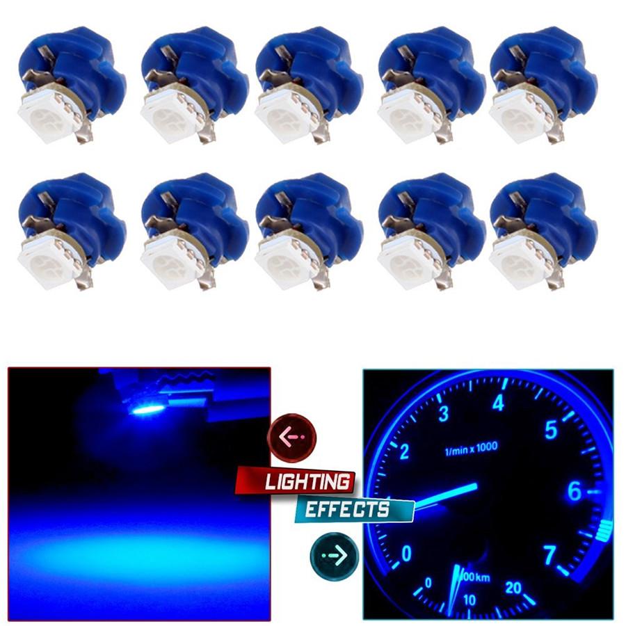 50Pcs T5 B8.4D 5050 1SMD LED Indicator Cluster Gauge Dashboard Dash Side Lights