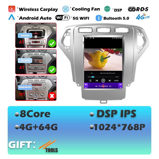 IPS DSP Android 14 For Ford Mondeo 4 2006-2010 Carplay Car Radio Multimedia Video Player Navigaion Head Unit Stereo