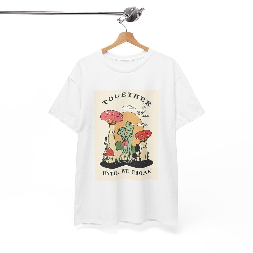 Trippy Mushroom Hunter Tshirt Mystical Graphic Vibe Unisex Heavy Cotton Toads Unisex T-Shirt S
