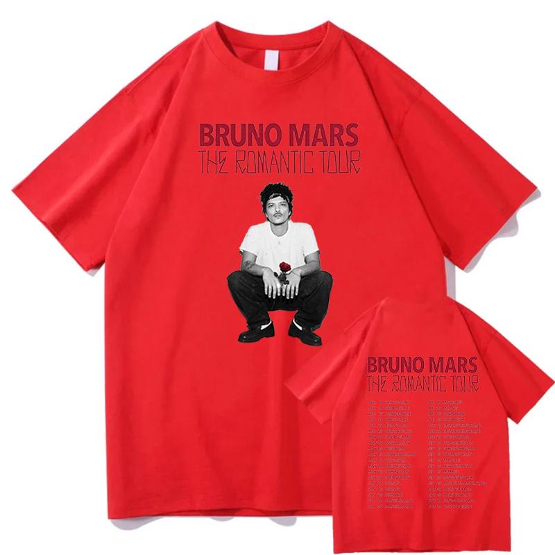 

2026 New Album Song THE ROMANTIC TEE Bruno Mars High Quality Fashion Tee-shirt Fashion 100%Cotton Round Neck Clothes Camisetas S