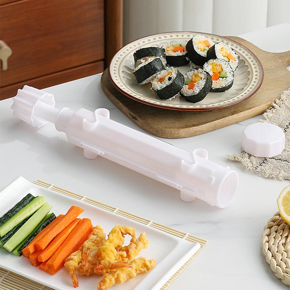 Sushi Maker Mold Food Grade Plastic Sushi Roller Mold Cylindrical Diy Sushi Making Kit Machine for Easy Sushi Cooking Rolls