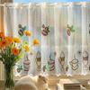 Short Curtain Polyester Cafe Curtain Window Covering Privacy Sun Protection For Kitchen Coffee Shop Easy Installation