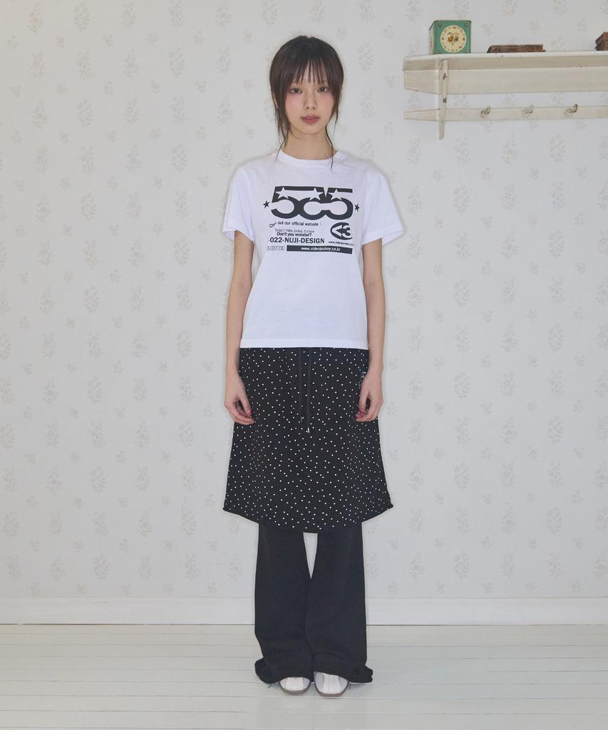 VIDEO JOCKEY Dot Skirt Pants [Black]