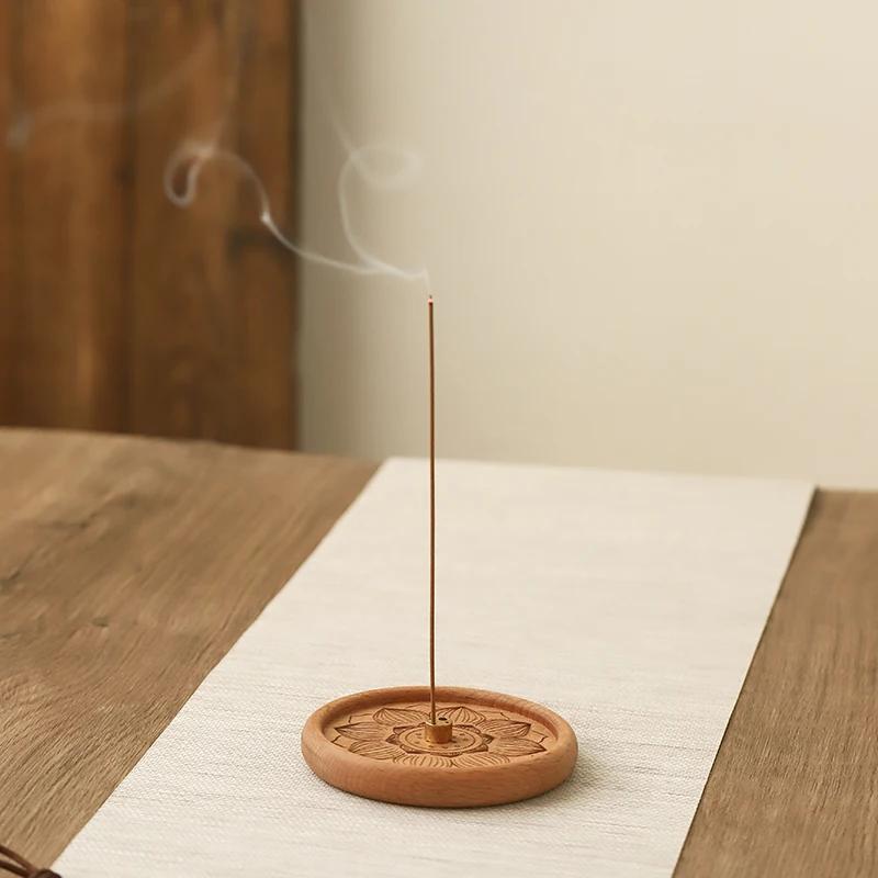 Wood Wire Incense Insert Copper Incense Holder Chinese Zen Household Indoor Aromatherapy Stove Insence Burner