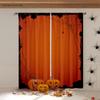 Halloween Horror Pumpkin Cartoon Print Curtains, Blackout, Heat Insulation, Restaurant, Bedroom, Party Decoration