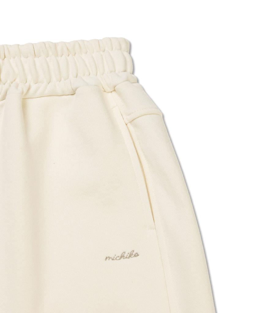 Michikoleondeonkosino Fold Waist Sweatpants Cream Ivory