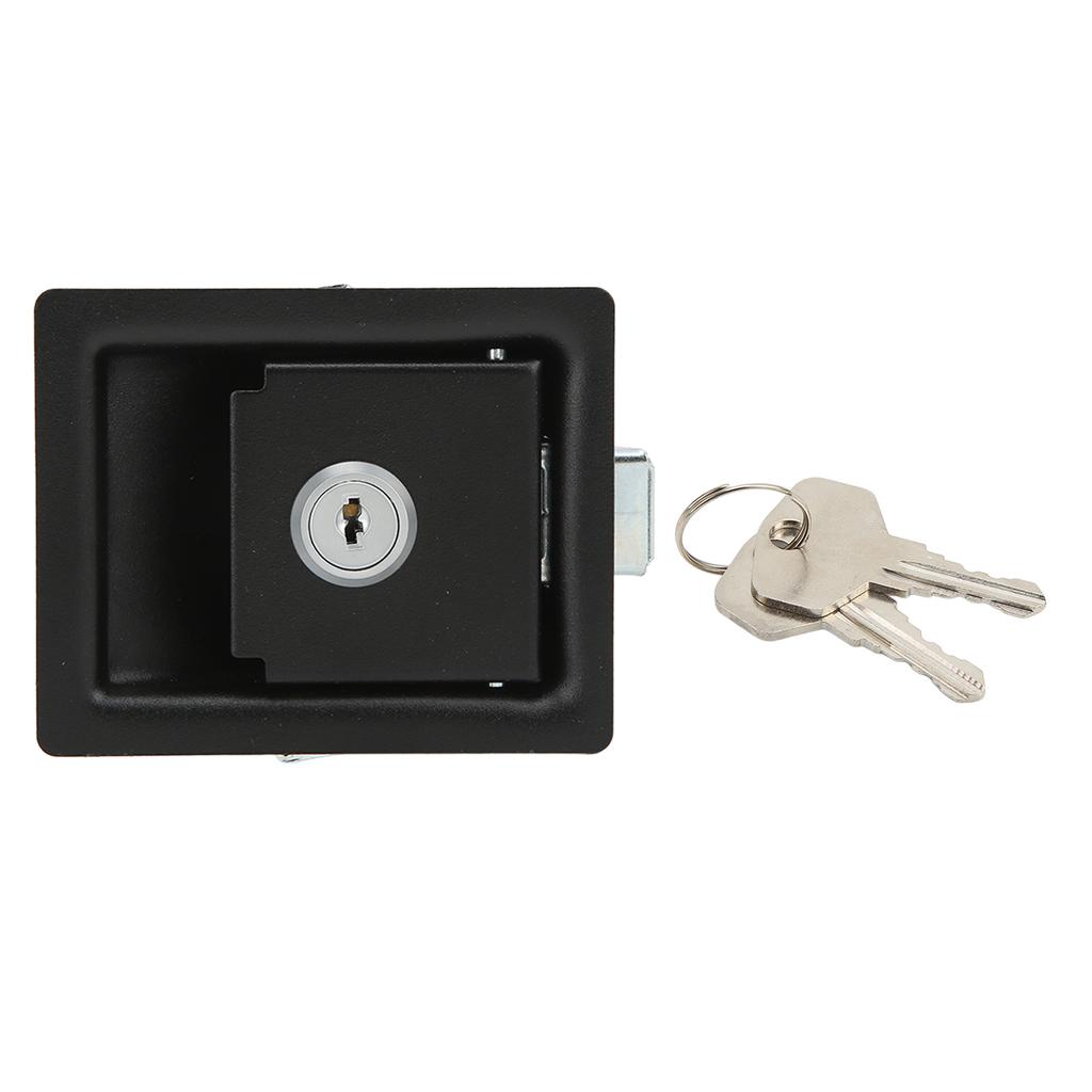 RV Vnitřní Panel Skříňky Klika Zámek Uhlíková Ocel se 2 Klíči Náhrada pro Obytné vozy Přívěsy