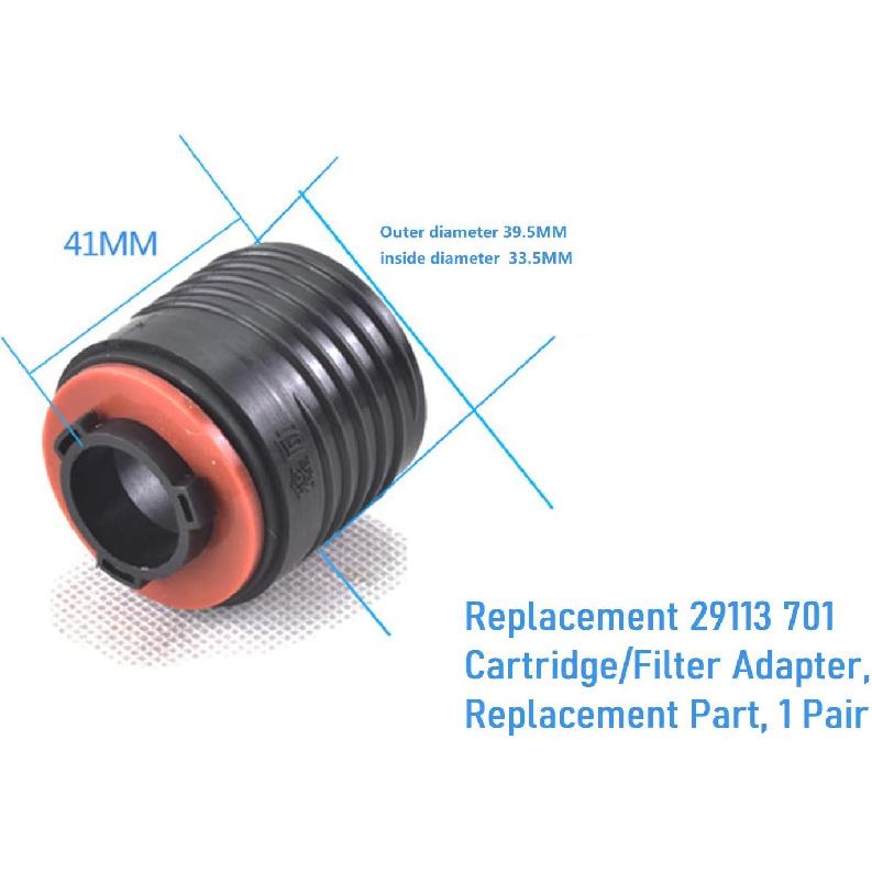 Tristan Filter Adapter, Replacement Part for 701, 7000 Series Facepiece Accessories, 40mm Black Plastic Cartridge/Filter Adapter (1 Pair, 2 PCS)