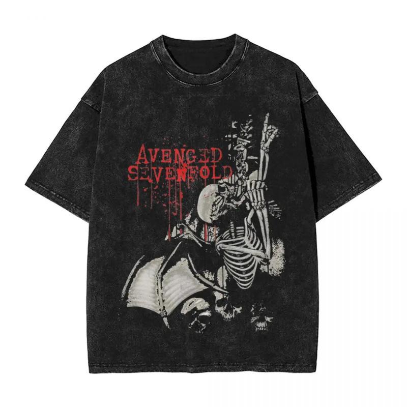 Printed Top Hip Hop Retro Men S And Women S Sevenfold T-Shirt T-Shirt Cotton Wind Pure Cotton Street Wash M