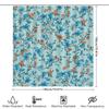 Modern Flower Blue Decor Shower Curtain Waterproof Fabric Bathroom Liner For Home Decoration In White Blue Colors Size: 69 X 70