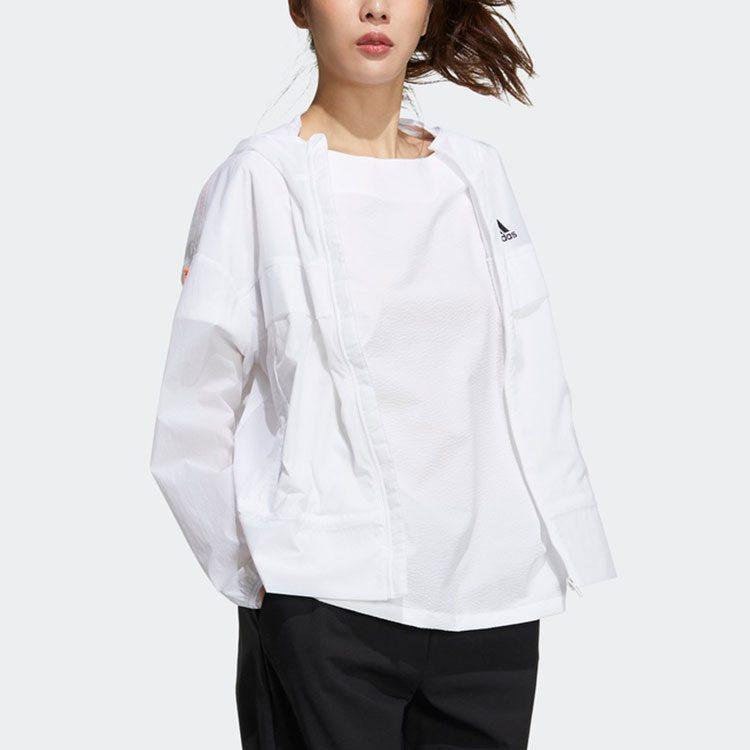adidas Kurtki Damskie Białe Z Kapturem Umiarkowane Inne GP0670