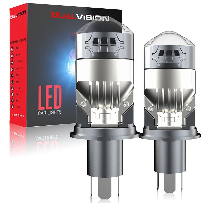 2 ШТ. H4 Bi LED Мини Проекторная Линза Светодиодная Автомобильная Лампа Головного Света CANBUS Лампа H4 Ближний Дальний Свет противотуманная фара 12 В Авто Мотоцикл Мини Линза 2PCS