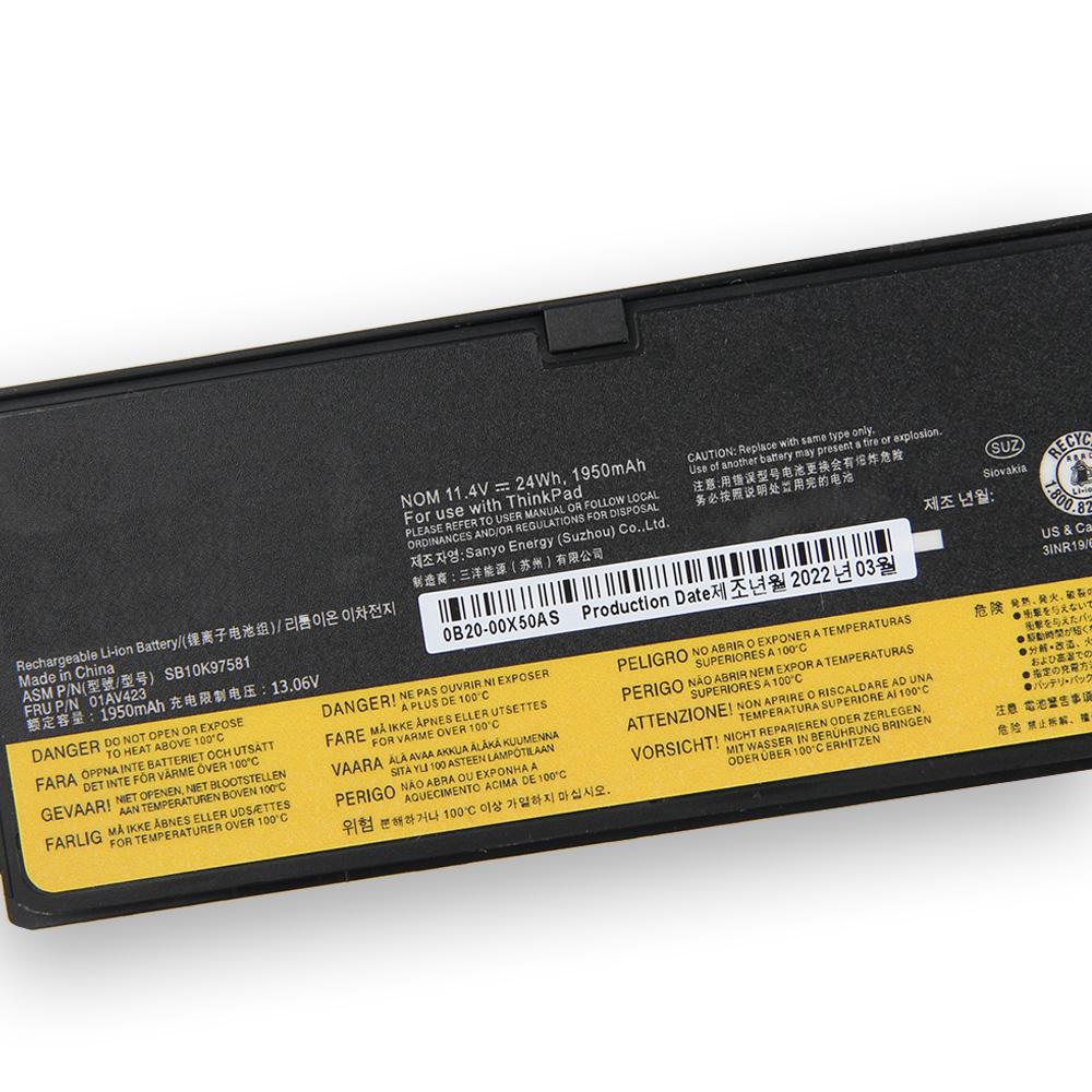 Batería de Litio Recargable Para Lenovo Thinkpad T570 T470 T580 T480 A475 A485 P51 P52S 61+ SB1K97581 Batería de Portátil