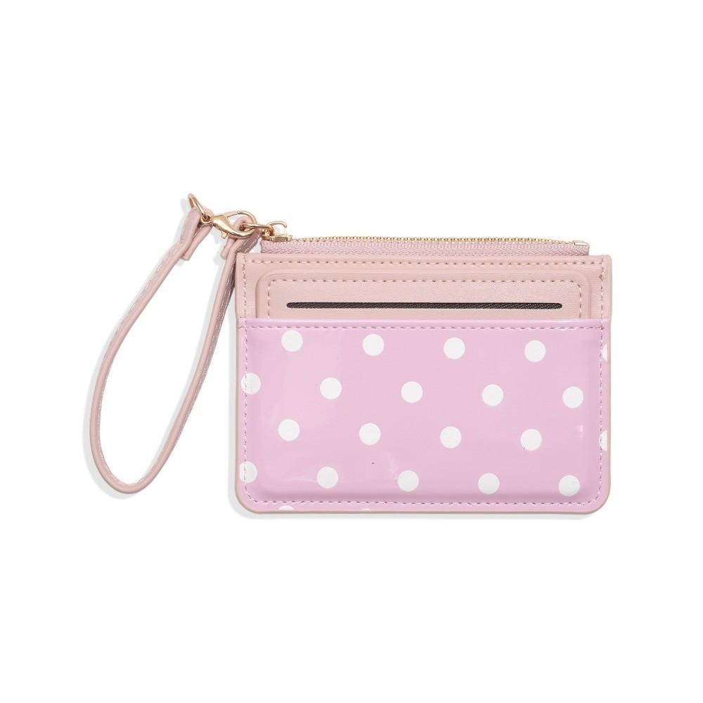 Ultra Light Polka Dot Card Holder Ultra Slim Women Mini Wallet Minimalist Coin Purse Evening Out