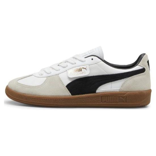 Puma Palermo Leather White Black Gum Unisex Sneakers 396464-01