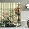 Vintage Mermaid Shower Curtain With Fish Design Waterproof Fabric Decor For Bathroom
