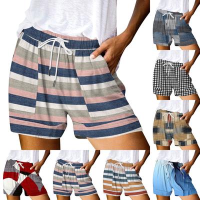 Women's Casual  Summer Elastic Beach Shorts  Print Casual Shorts