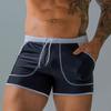 Männer Sommer Schwimmen Lkw Mid-rise Kordelzug Patchwork Farbe Tasche Schwimmen Shorts Schnell Trocknend Stretch Strand Surfen Shorts