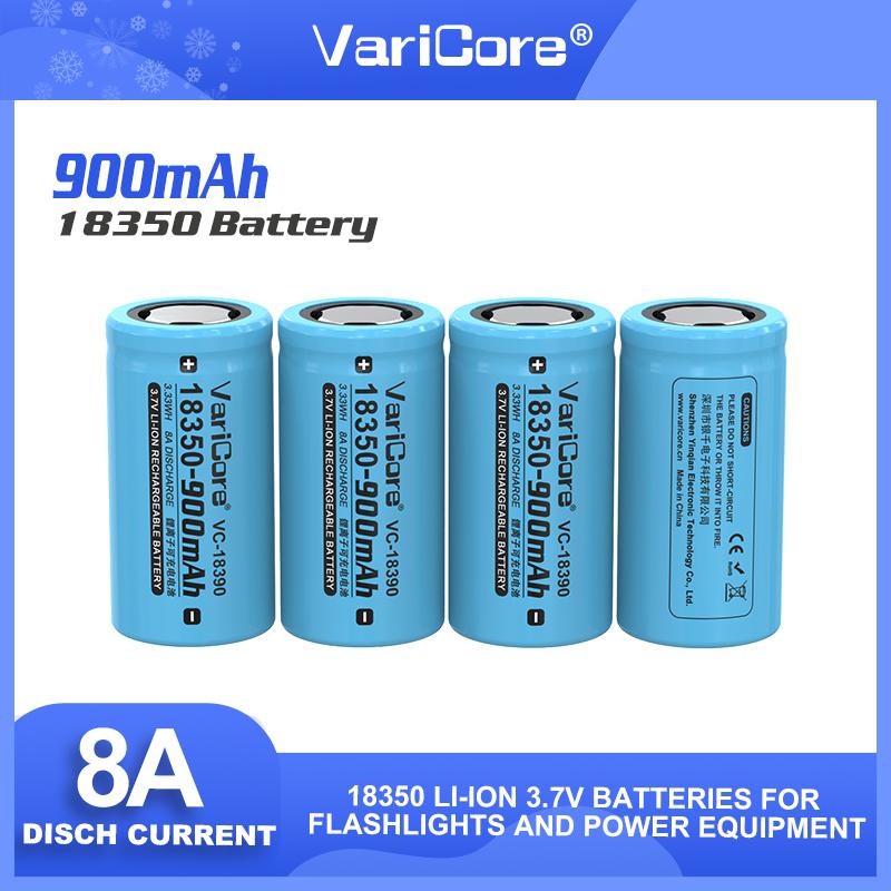 VariCore-Model 18350 Large Capacity 900mAh Lithium Battery (flat Head)/rechargeable/tool Battery/power battery/3.7V Voltage