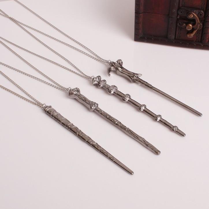 Harry Potter Hermione Bone Connecting Sirius Magic Wand Necklace Voldemort Pendant Jewelry C028