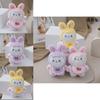 Adorable Bunny Plush Doll Keychain Soft Stuffed Animal Bag Charm Cute Toy