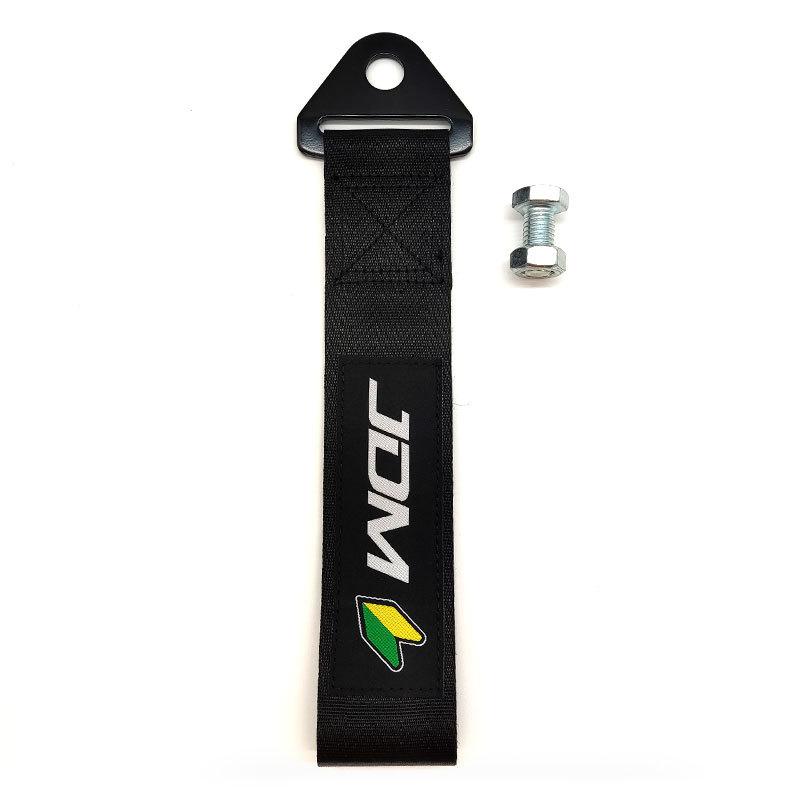 JDM Series Polyester Tow Strap Belt Car Racing Modification Ornament Tow Ropes Ribbon Auto Trailer Ropes Bumper Towing Strap чёрный