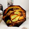 Dinosaur Moonlit Adventure Umbrella 8-Frame for Travel, camping, Casual Lightweight Portable Umbrella, Essential for every family Holidays Gift