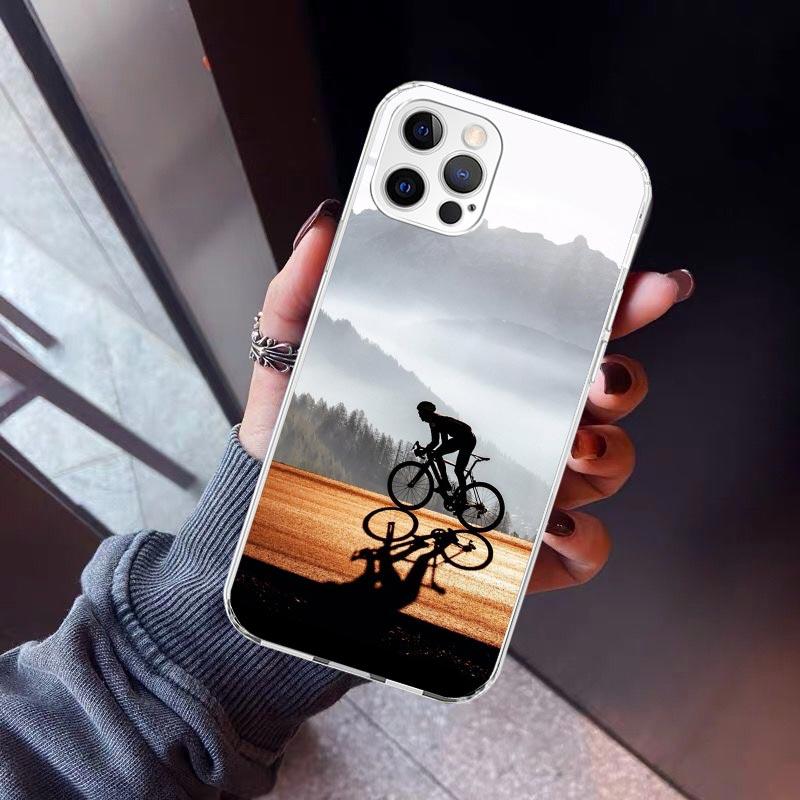 Bicycle Bike Sport Phone Case For iPhone 17 Air 16 15 Pro Max 14 Plus 13 Mini 12 11 Cover 7 8 SE Silicone Shell Print Fundas 17