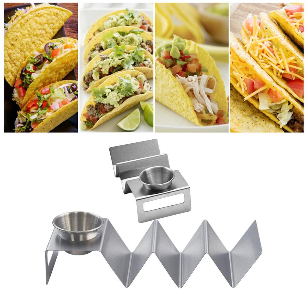 Taco Tray Holder Wave Shape Taco Rack Plate Server for Pancakes Restaurant, Home Mexican Food Oven Grill Kitchen Cooking Tool