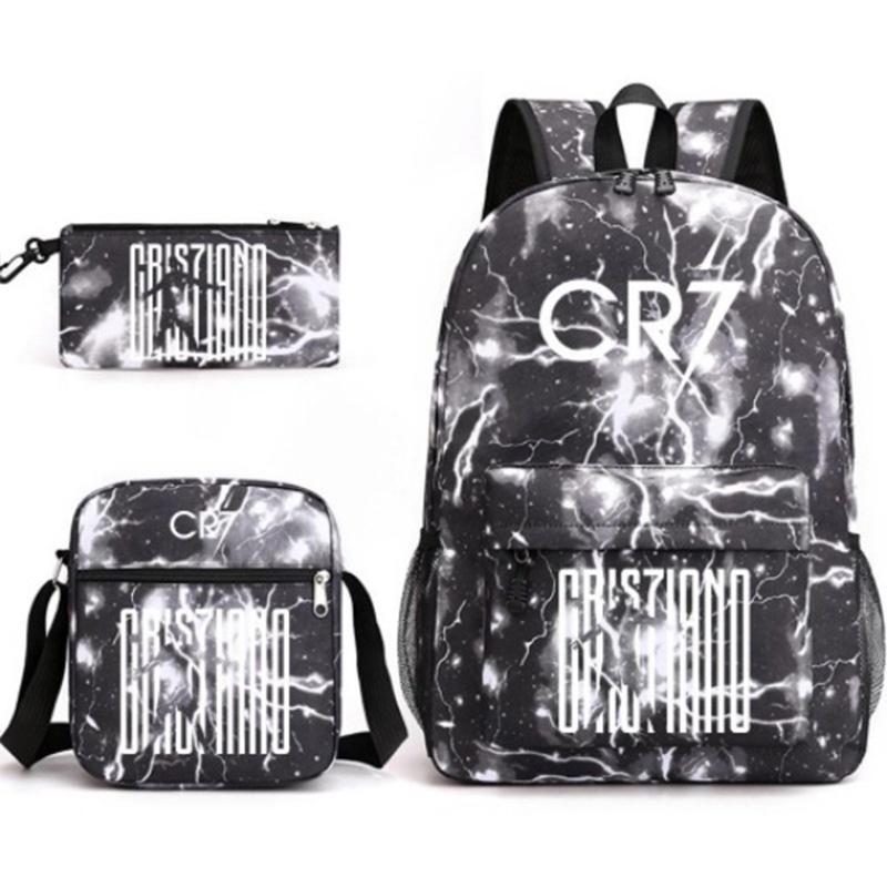 Fashionable Cr7c Teenager Backpack Set With Pen Bag Wholesale