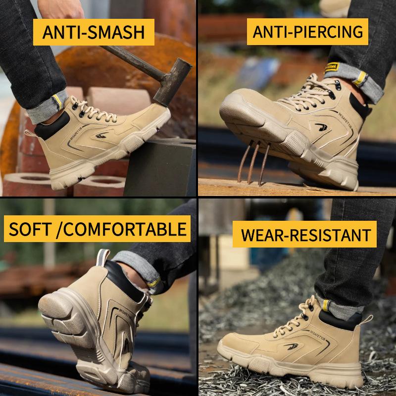 winter safety shoes puncture proof high top boots for work anti-shock and anti-perforation work shoes men waterproof work shoes