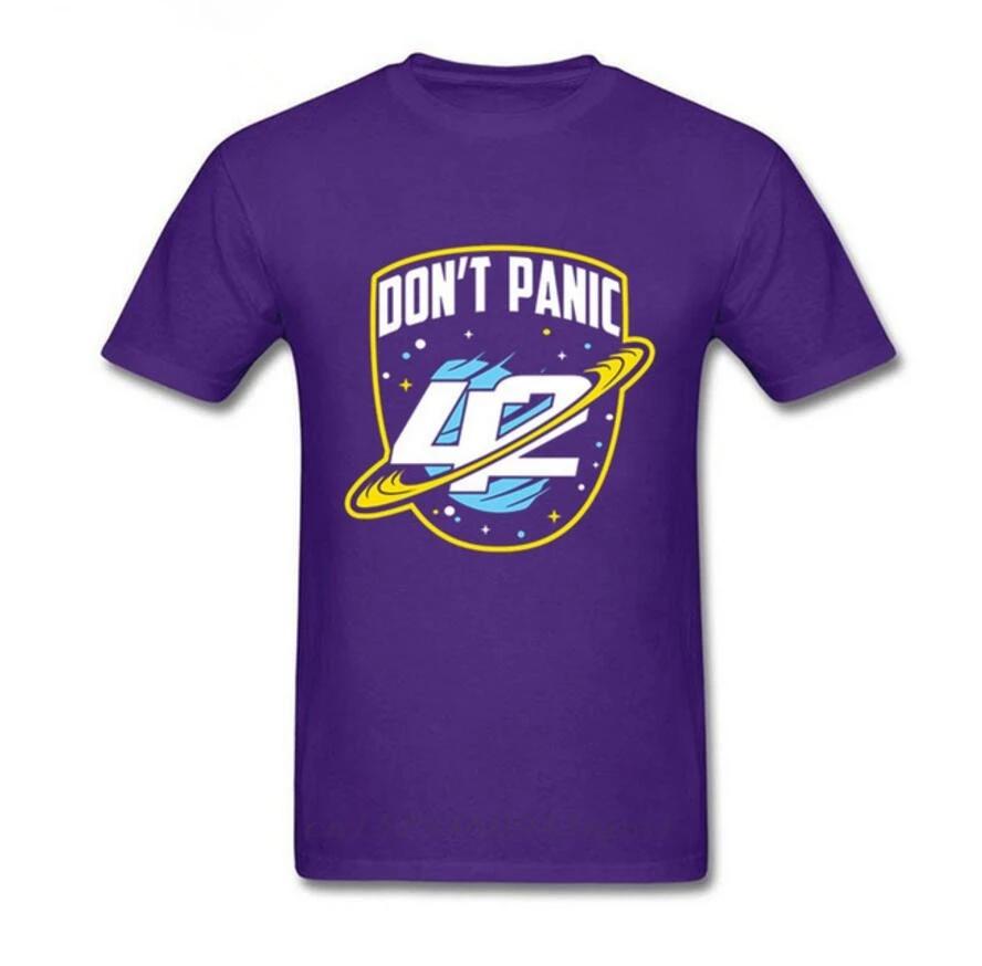 2024 Fashion Custom T shirt dont panic sci-fi 42 Hitchhiker Guide To The Galaxy T-shirt Retro Science Guide Tshirt camiseta