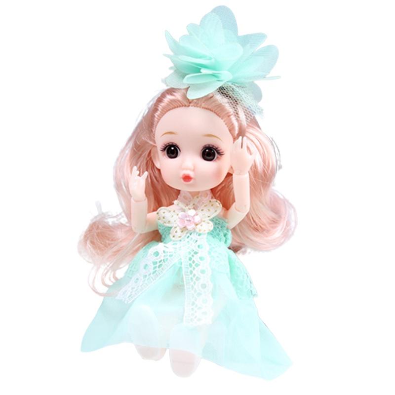 Cute 6.6in Bjd Princess Dolls With Movable Joints Mini Model Toy Kids Birthday Gift